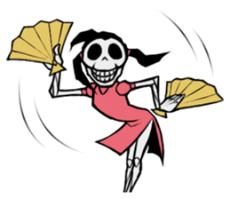 skeleton_kung fu sticker #7141098