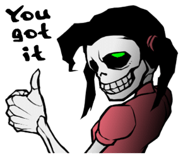 skeleton_kung fu sticker #7141101