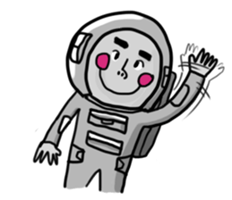 Rocket Astronaut man sticker #7141224