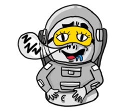 Rocket Astronaut man sticker #7141226
