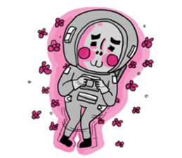 Rocket Astronaut man sticker #7141228