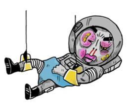 Rocket Astronaut man sticker #7141231