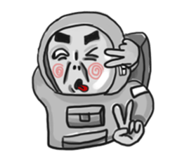 Rocket Astronaut man sticker #7141240