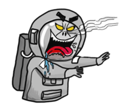 Rocket Astronaut man sticker #7141243