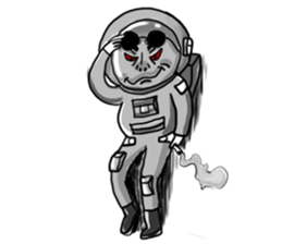 Rocket Astronaut man sticker #7141245