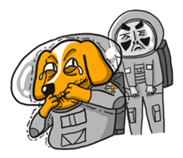 Rocket Astronaut man sticker #7141260