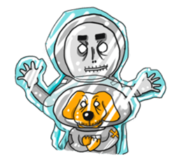 Rocket Astronaut man sticker #7141261