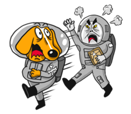 Rocket Astronaut man sticker #7141262