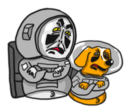 Rocket Astronaut man sticker #7141263