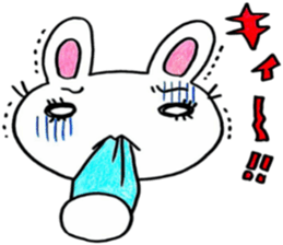 Rabbit too pale sticker #7141465