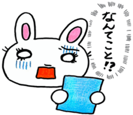 Rabbit too pale sticker #7141480