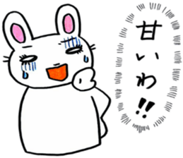 Rabbit too pale sticker #7141485