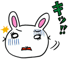 Rabbit too pale sticker #7141493