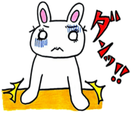Rabbit too pale sticker #7141499