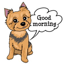 Small brave dog Yorkshire Terrier sticker #7142505