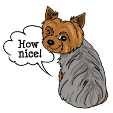 Small brave dog Yorkshire Terrier sticker #7142506