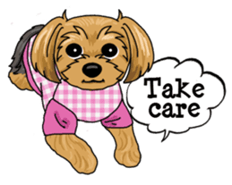 Small brave dog Yorkshire Terrier sticker #7142516