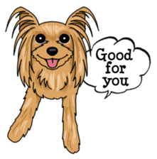 Small brave dog Yorkshire Terrier sticker #7142520