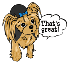Small brave dog Yorkshire Terrier sticker #7142527
