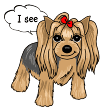 Small brave dog Yorkshire Terrier sticker #7142534