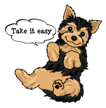 Small brave dog Yorkshire Terrier sticker #7142536