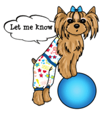 Small brave dog Yorkshire Terrier sticker #7142537