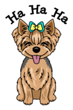 Small brave dog Yorkshire Terrier sticker #7142541