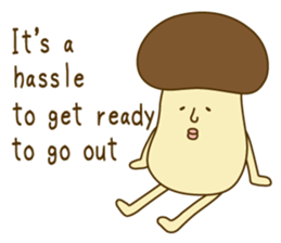 Stay-at-Home Mushroom (English) sticker #7143024