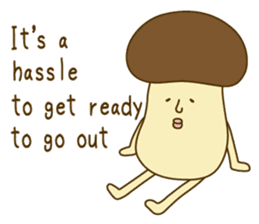Stay-at-Home Mushroom (English) sticker #7143024