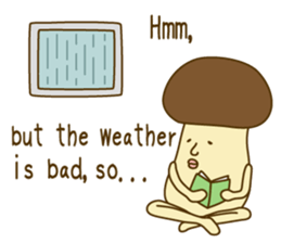 Stay-at-Home Mushroom (English) sticker #7143026