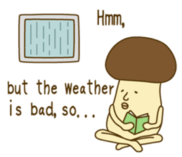 Stay-at-Home Mushroom (English) sticker #7143026