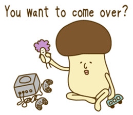 Stay-at-Home Mushroom (English) sticker #7143027