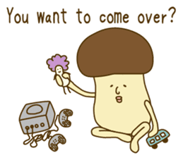 Stay-at-Home Mushroom (English) sticker #7143027