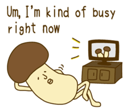 Stay-at-Home Mushroom (English) sticker #7143031