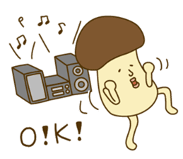 Stay-at-Home Mushroom (English) sticker #7143035