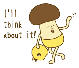 Stay-at-Home Mushroom (English) sticker #7143037