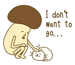 Stay-at-Home Mushroom (English) sticker #7143039