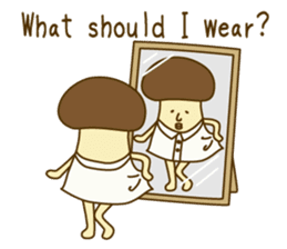 Stay-at-Home Mushroom (English) sticker #7143041