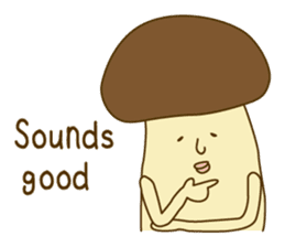 Stay-at-Home Mushroom (English) sticker #7143043