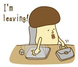 Stay-at-Home Mushroom (English) sticker #7143045