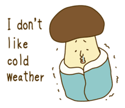 Stay-at-Home Mushroom (English) sticker #7143046
