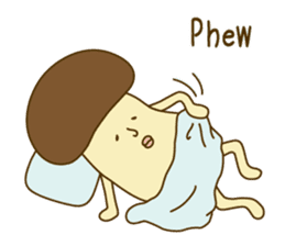 Stay-at-Home Mushroom (English) sticker #7143048