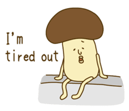 Stay-at-Home Mushroom (English) sticker #7143060