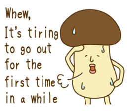 Stay-at-Home Mushroom (English) sticker #7143061