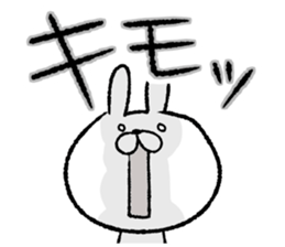 The loosely cute white rabbit2 sticker #7143353