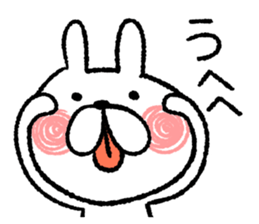 The loosely cute white rabbit2 sticker #7143355