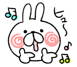 The loosely cute white rabbit2 sticker #7143357