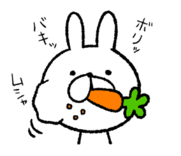 The loosely cute white rabbit2 sticker #7143361