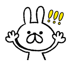 The loosely cute white rabbit2 sticker #7143368