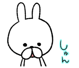 The loosely cute white rabbit2 sticker #7143370